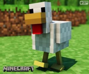 Puzzle di Pollo de Minecraft e rompicapo da stampare