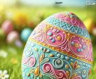 Rompicapo di Un uovo di Pasqua colorato